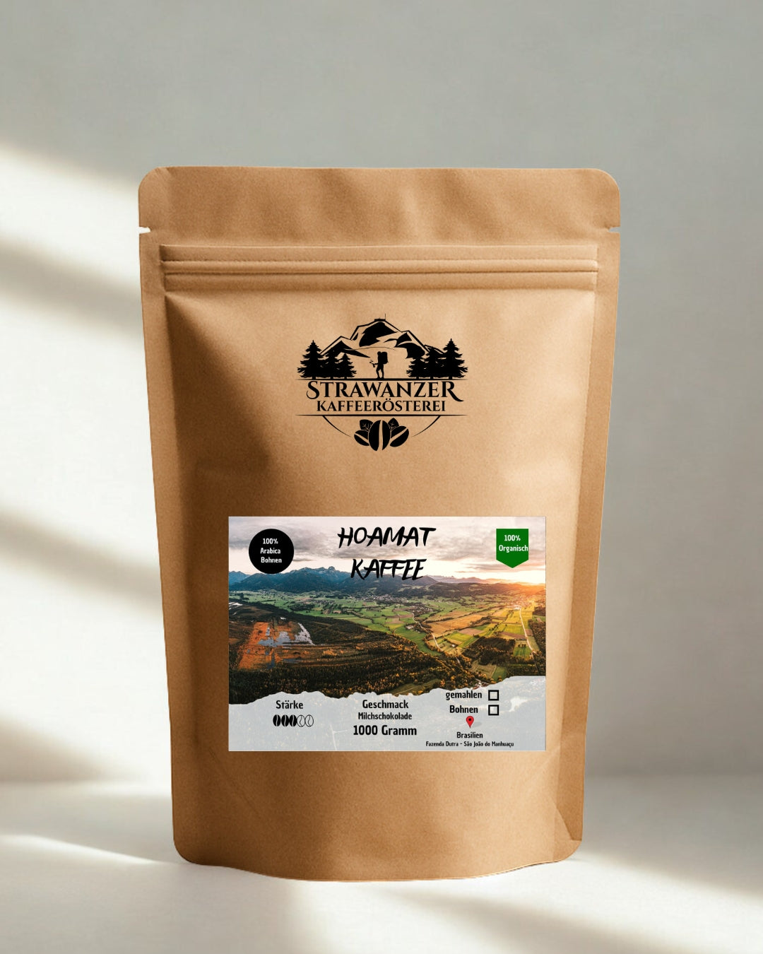 Tütenbild des Hoamat Kaffees 1000 Gramm