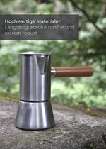 Espressokocher aus Edelstahl 5-6 Tassen