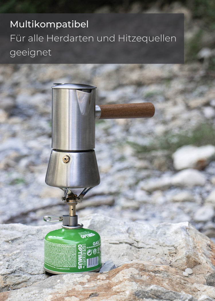 Espressokocher aus Edelstahl 5-6 Tassen