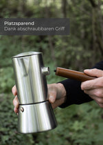 Espressokocher aus Edelstahl 5-6 Tassen
