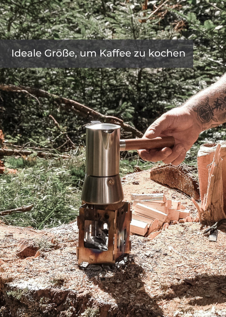 Espressokocher aus Edelstahl 5-6 Tassen