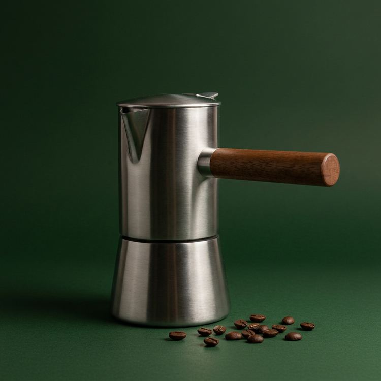 Espressokocher aus Edelstahl 5-6 Tassen