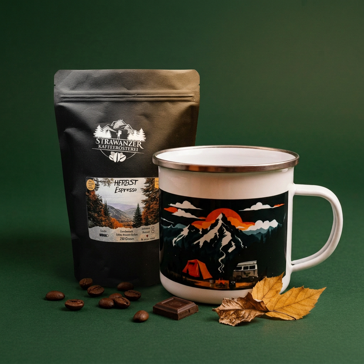 Herbst-Auszeit-Packerl | Espresso & Emaille-Becher