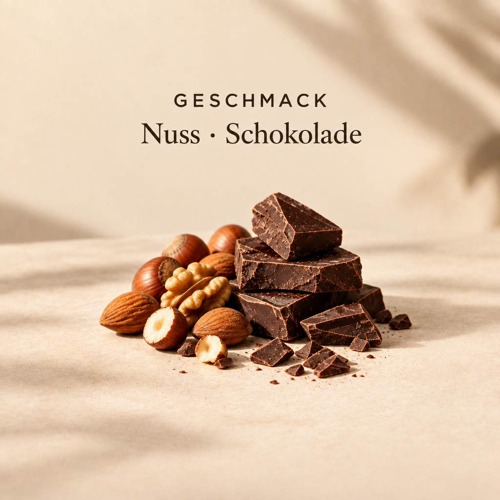 Geschmack: Nuss und Schokolade