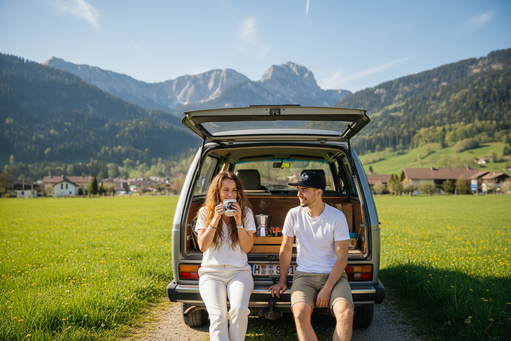 VW Camper am Wendelstein